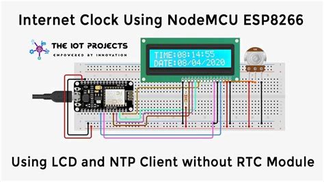 Internet Clock Using Nodemcu Esp8266 And 16x2 Lcd Without Rtc Module