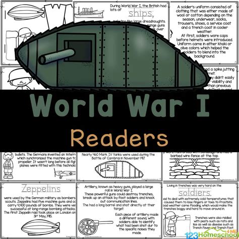 World War 1 For Kids Reader To Color And Learn Open Edutalk