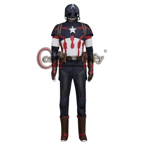 Cosplaydiy Avengers Age Of Ultron Captain America Cosplay Costume Steve Rogers Uniform Adult Men