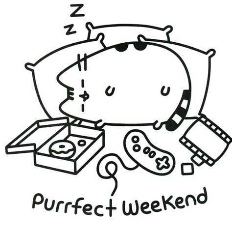 27 Pusheen Coloring Pages For Kids Visual Arts Ideas