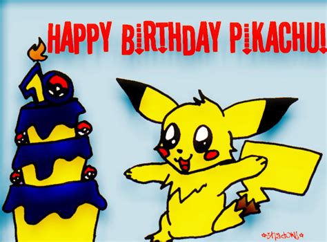 Happy Birthday Pikachu By Shadowmancer32 On Deviantart