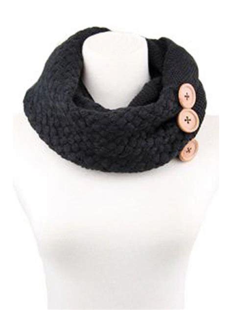 35 Off 2021 Button Knitted Neck Warmer In Black Zaful