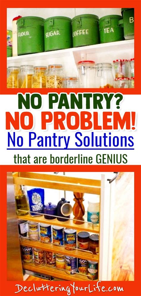 Having a disorderly food pantry can make meal preparation difficult. No Pantry? How To Organize a Small Kitchen WITHOUT a ...