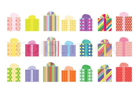 Collection of 2d presents vector ... | Stock vector | Colourbox