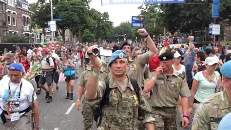 The international four days marches in nijmegen is an incredible event that the canadian armed forces has participated in every year since 1952. Danish veterans marching team KSO at the finish line og ...