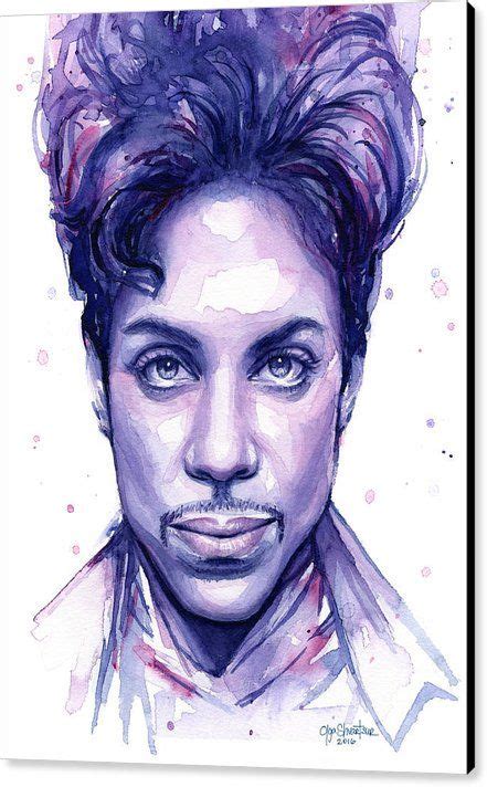 Watercolor Canvas Print Featuring The Painting Prince Purple Watercolor