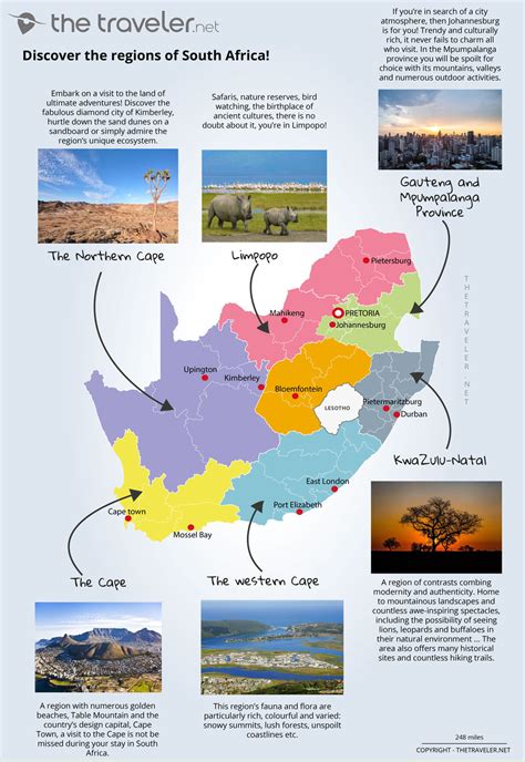 South Africa Map With Attractions