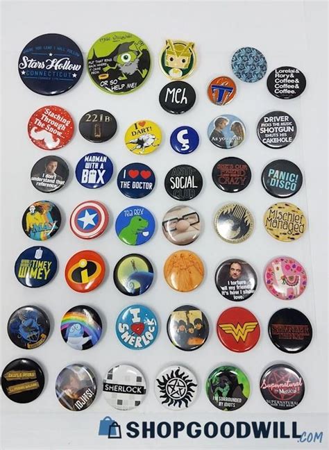 30 Assorted Pop Culture Pins Some Vintage