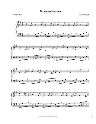 Greensleeves, free flute sheet music notes. Greensleeves Piano Sheet Music Advanced Pdf - Best Music Sheet
