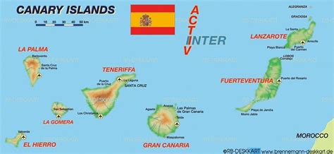Mapas Das Regiões E Comunidades Autónomas De Espanha Ilhas Canárias
