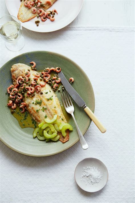 Dover sole has always been sold as a delicacy. Grilled Dover sole with brown butter shrimps | Recipe ...