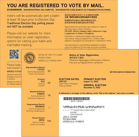 Voter Registration Cards Mailed To Voters Retiree News