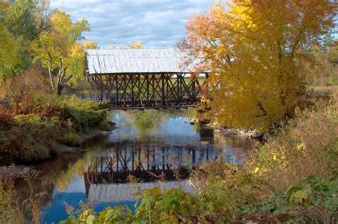 Carols View Of New England Lords Creek Covered Bridge Irasburg Vt