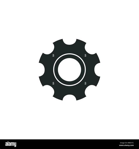 Gear Or Cog Logo Icon Vector Simple Flat Symbol Vector Illustration