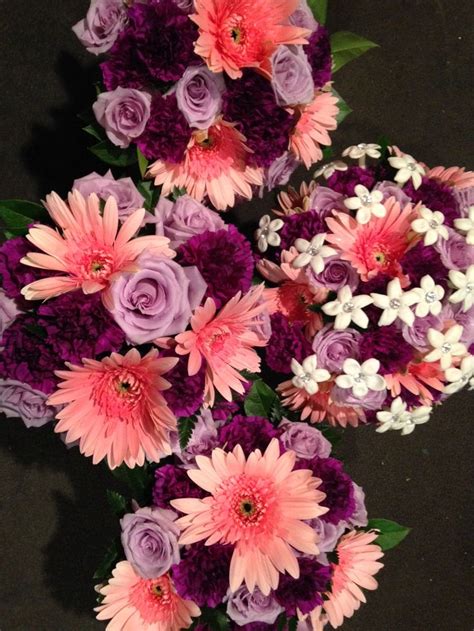 Wedding Bouquet Of Pink Gerbera Daisylavender Roses Purple Carnations