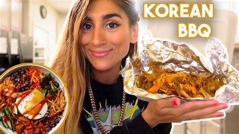 Trying Korean BBQ Mukbang Spicy Pork P YouTube