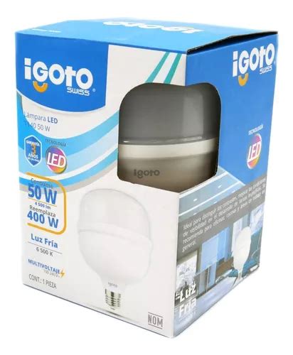 Foco Led T80 50w E27 Luz Fría Multi Voltaje F10550 Igoto MercadoLibre