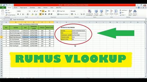 Cara Menggunakan Rumus Vlookup Pada Microsoft Excel Youtube