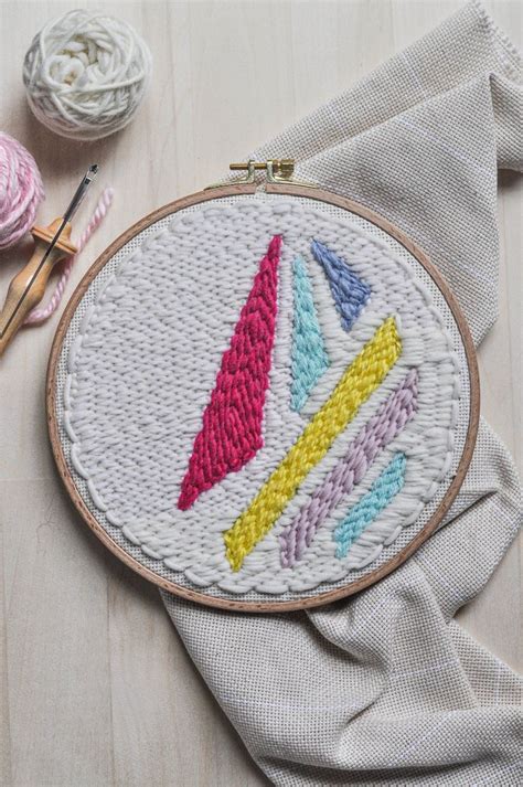 Ecological punch canvas and e00% ecological wool. Modern punch needle kits and supplies. | Punch needle ...