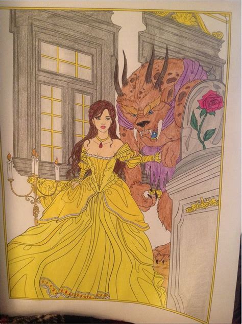 Beauty And The Beast From Fairy Tales Princesses And Fables Coloring