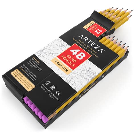 Arteza 2 Hb Wood Cased Graphite Pencils Pack Of 48 Bulk