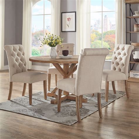 Whether you want a small 48 round top or a large 54 round dining table set, we offer each set with a glass top, wood top and marble tops. Gray Wash Benchwright Pedestal Extending Dining Tables ...