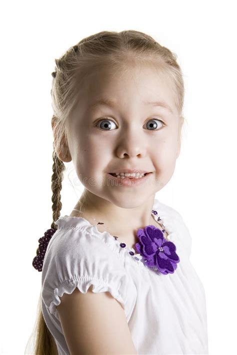 Cheerful Little Girl Smile Stock Image Image Of Little Naughty
