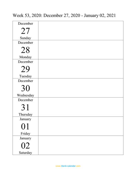 2021 Printable Weekly Calendar Free Letter Templates