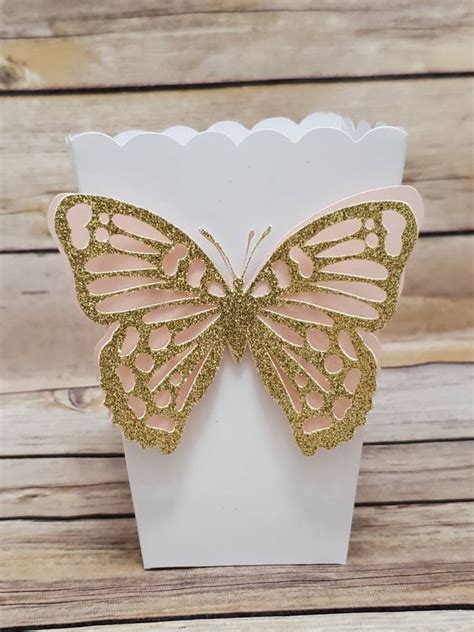 Butterfly Favor Boxes Butterfly Themed Party Pastel Etsy