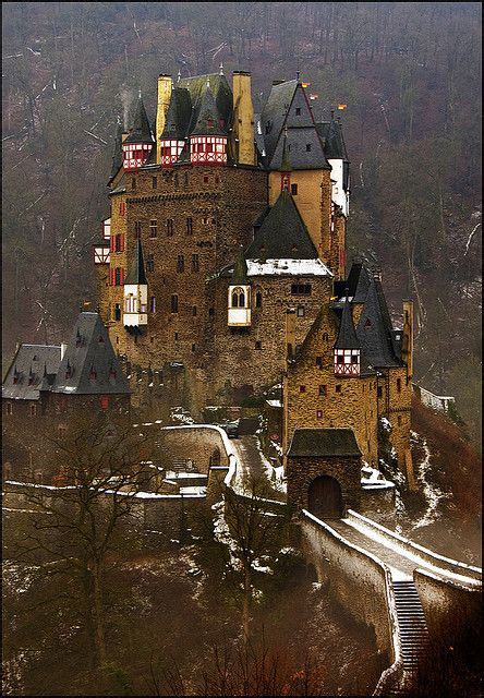 Burg Eltz Is A Medieval Castle Nestled In The Hills Above The Moselle