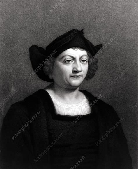 Engraving Of Christopher Columbus Stock Image H4030059 Science