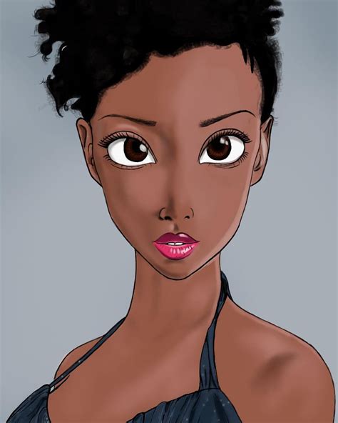 Digital Art Of A Black Girl Afro Art Black Girl Disney Characters Fictional Characters