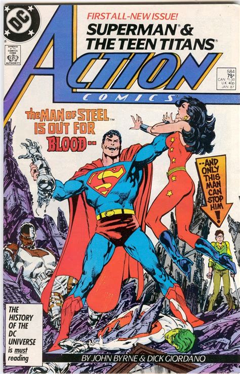 The Cover To Action Comics Featuring Superman And Wonder Woman In