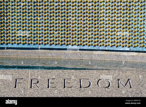 Wwii Detail Of Gold Stars Of The Freedom Wall At The National World
