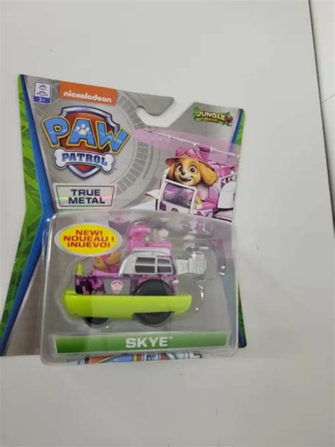 Paw Patrol Skye Jungle Rescue True Metal Toy Vehicle Helicopter Car