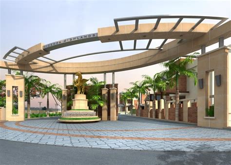 Contemporary Entrance Gate Designs For Residential Complex