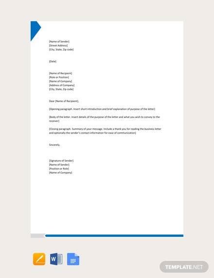 It has a salutation and closing, and is good for letters to businesses you are applying to or . FREE 43+ Examples of Formal Letter Templates in MS Word ...