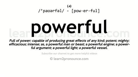 Pronunciation Of Powerful Definition Of Powerful Youtube