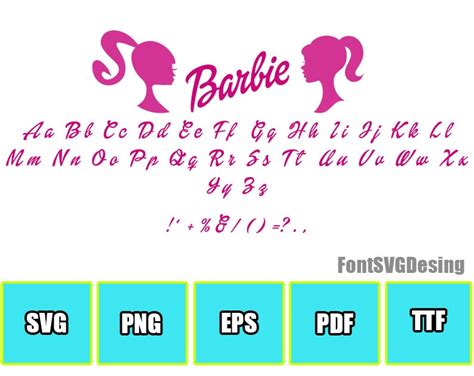 Barbie Font Barbie Alphabet Barbie Svg Barbie Letters Etsy Espa A