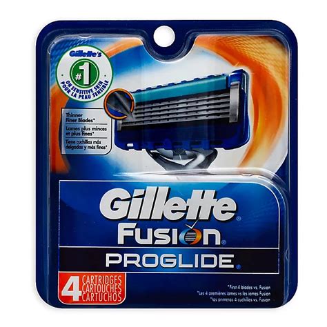 gillette® fusion® proglide® 4 count manual razor blades bed bath and beyond