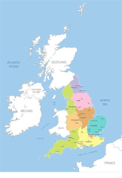 England Kingdom Detailed Clear Large Road Map Of United Kingdom