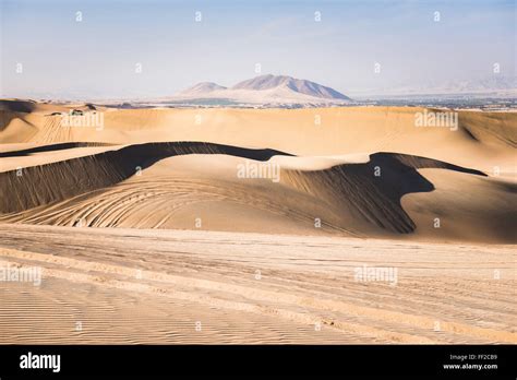 Sand Dunes In The Desert At Huacachina Ica Region Peru South America