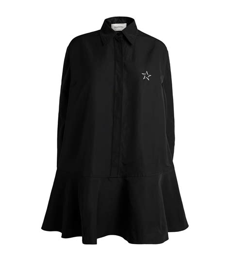 valentino garavani black vltnstar crepe mini dress harrods uk