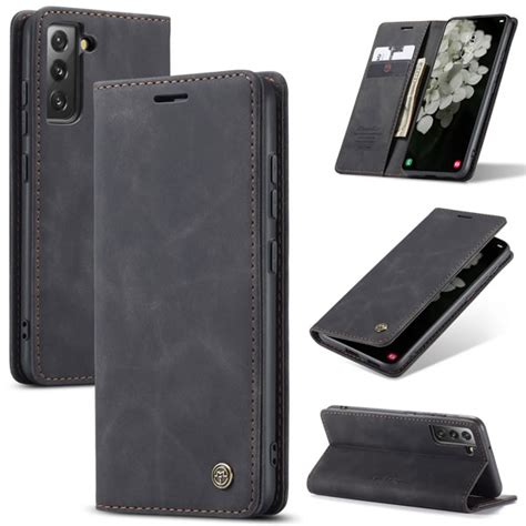 Caseme Samsung Galaxy S23 Retro Flip Leather Wallet Case Brown