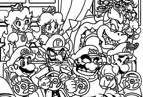 Bowser and Mario Characters Coloring Pages - XColorings.com