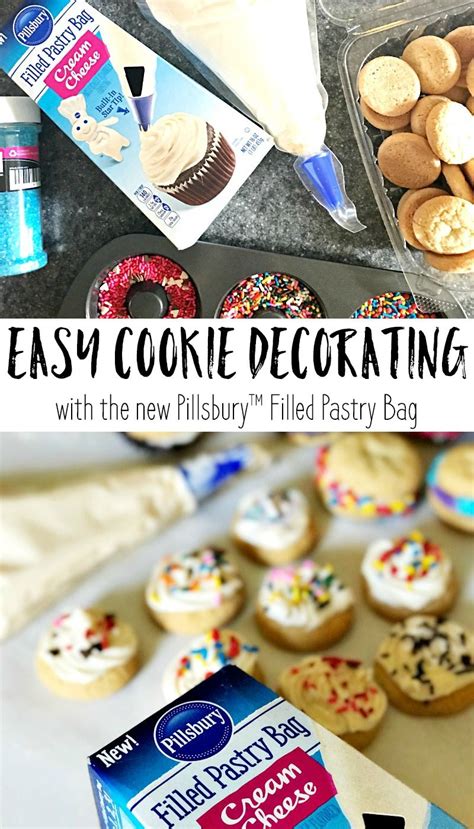 Simply bake pillsbury sugar cookie dough, then drizzle with smooth caramel and add a dash of coarse sea salt. Easy Cookie Decorating with the new Pillsbury™ Filled Pastry Bag AD #DoughboySurprise | Easy ...