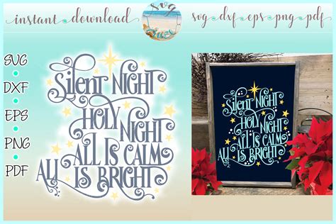 642,924 downloads (4,097 yesterday) free for personal use. Silent Night Christmas Lyrics SVG DXF EPS PNG PDF