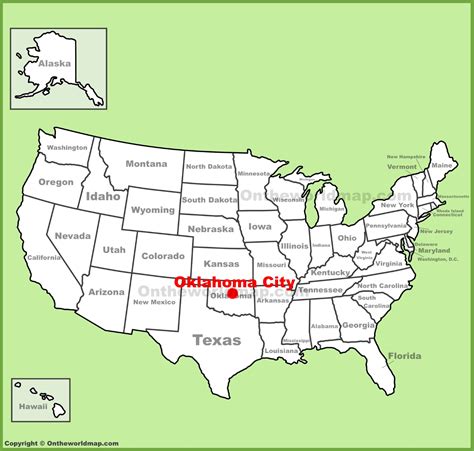 Oklahoma City Location On The Us Map