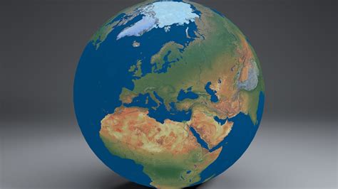 3d 16k Earth Globe Model