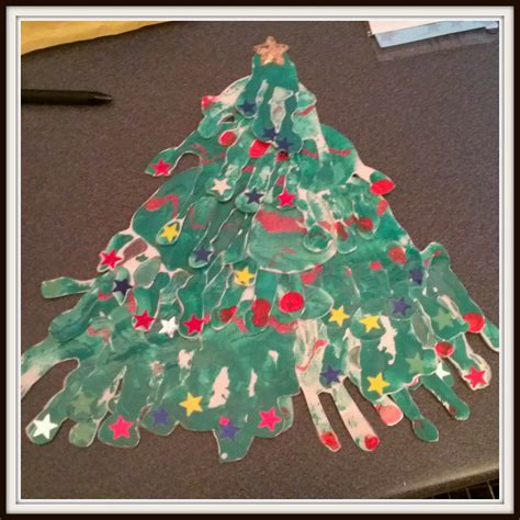 Handprint Christmas Tree Were Going On An Adventure
